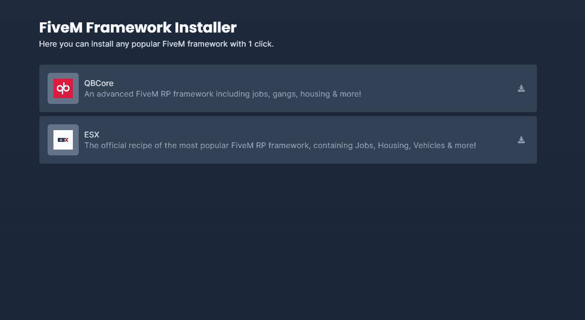 Framework installer