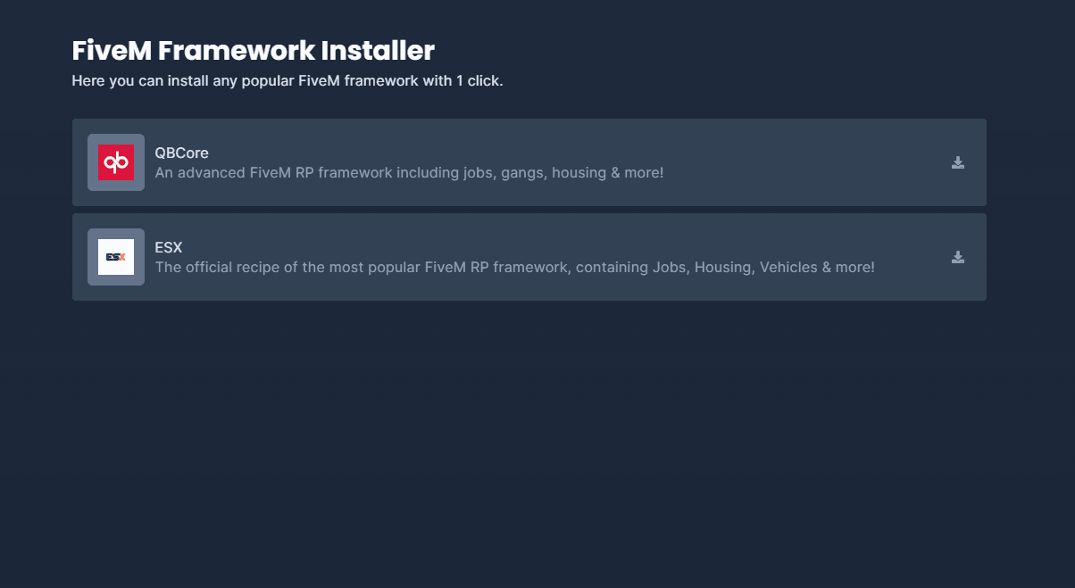 Framework installer